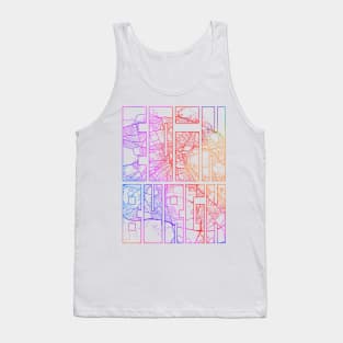 Edinburgh, Scotland City Map Typography - Colorful Tank Top